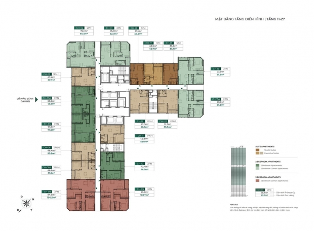 Mặt bằng chung cư The Magnolia Long Biên