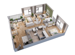 Thiết kế căn hộ 03PN Imperia Long Biên